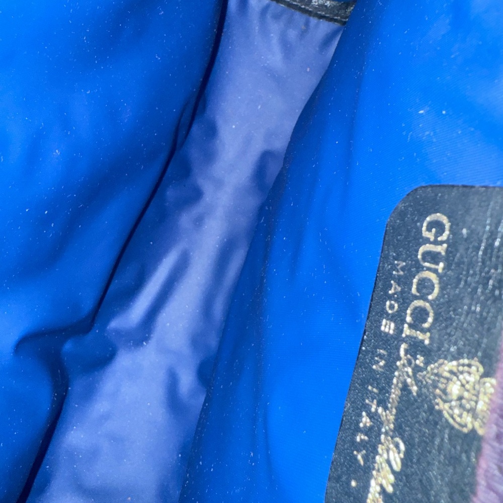 Gucci Vintage GG PVC Navy Clutch Pouch - Picture 13 of 14